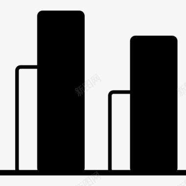 灰色图表双棒的图形界面符号图标图标
