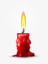 点燃燃烧的红色蜡烛图标图标