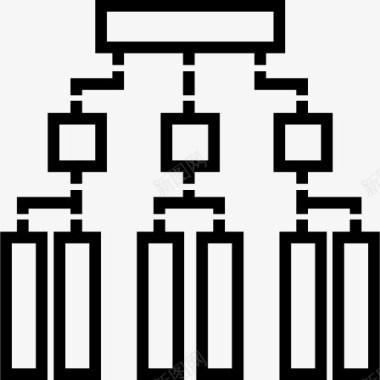 分支结构层次结构图标图标