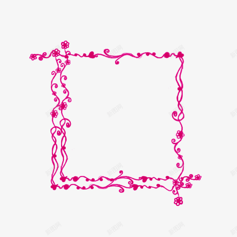 花卉框架粉笔图案png免抠素材_88icon https://88icon.com 免抠 图案 效果 框架 粉笔 粉笔框 线条 花卉 装饰