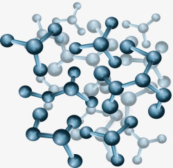 蓝色科技分子结构矢量图素材