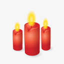 蜡烛红色卡通蜡烛图标图标