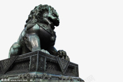铜狮子中国风守门铜狮子高清图片