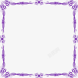 唯美紫色边框素材