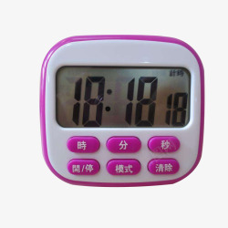 紫色数字计时器一台素材