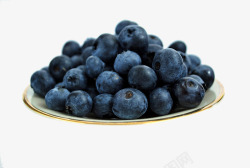盘子上的蓝莓素材