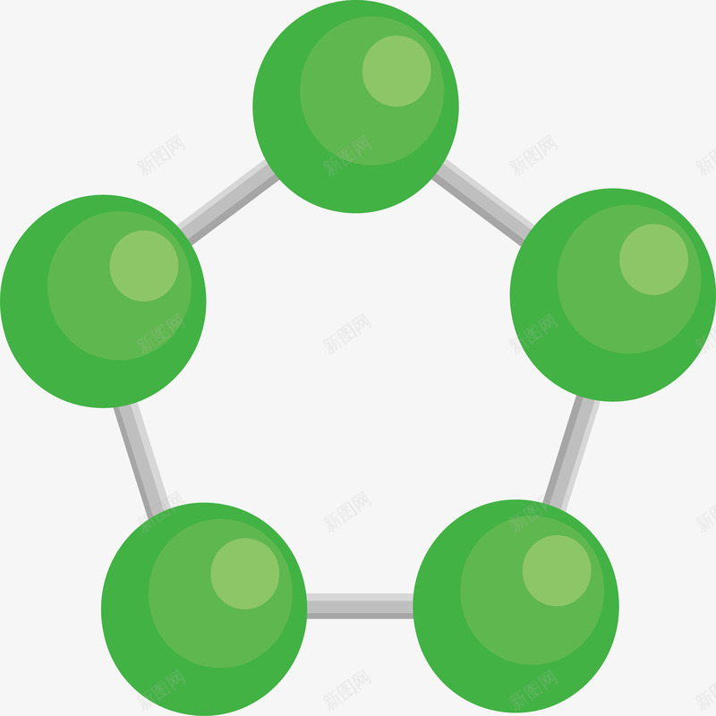 绿色五边形分子png免抠素材_88icon https://88icon.com 五边形 分子 分子结构 矢量png 科技感 绿色分子