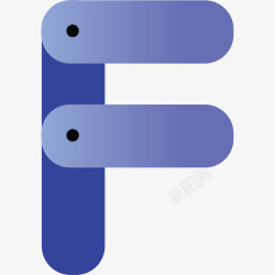 大写字母F彩色拼接字母F高清图片