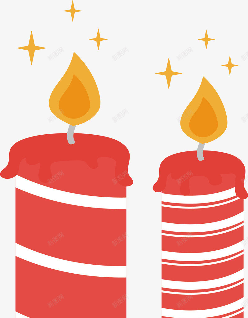 燃烧的蜡烛矢量图ai免抠素材_88icon https://88icon.com 条纹 条纹蜡烛 点燃蜡烛 燃烧蜡烛 矢量png 蜡烛 矢量图