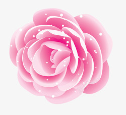 微立体粉色水粉花卉元素素材