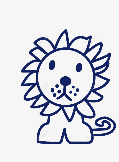 手绘狮子png免抠素材_88icon https://88icon.com 动物 卡通狮子 手绘图 狮子 简图 肉食动物