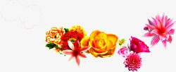 彩色温馨手绘花朵素材