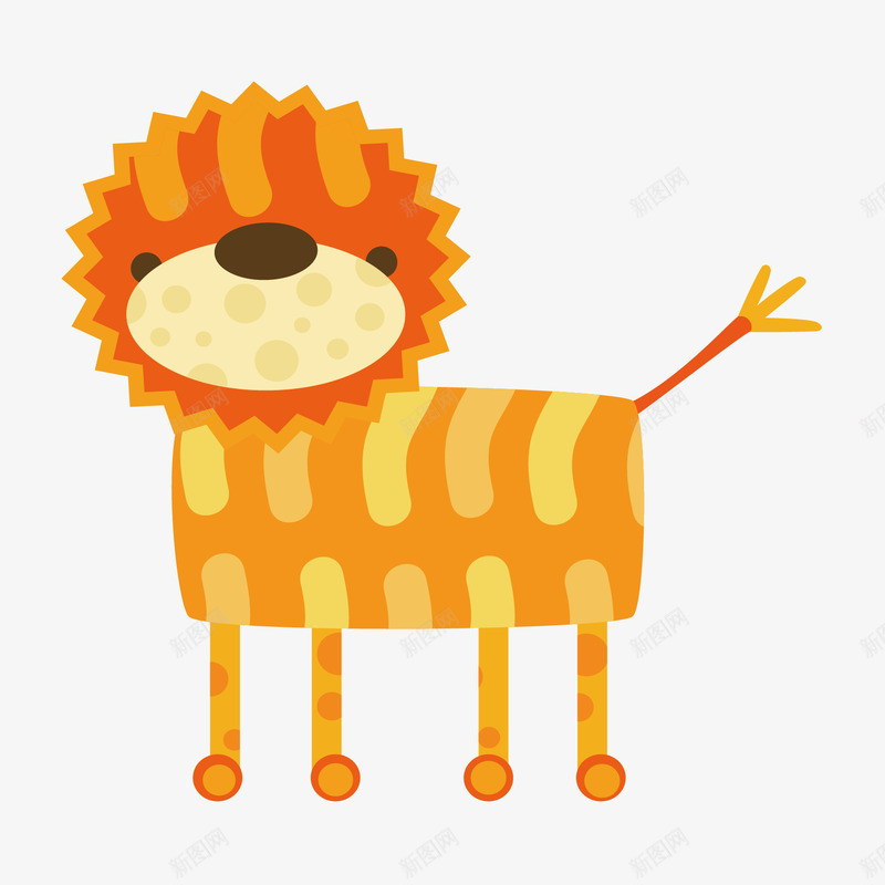 手绘可爱狮子png免抠素材_88icon https://88icon.com 卡通动物 卡通狮子 可爱狮子 手绘动物 橙色动物 狮子 矢量动物