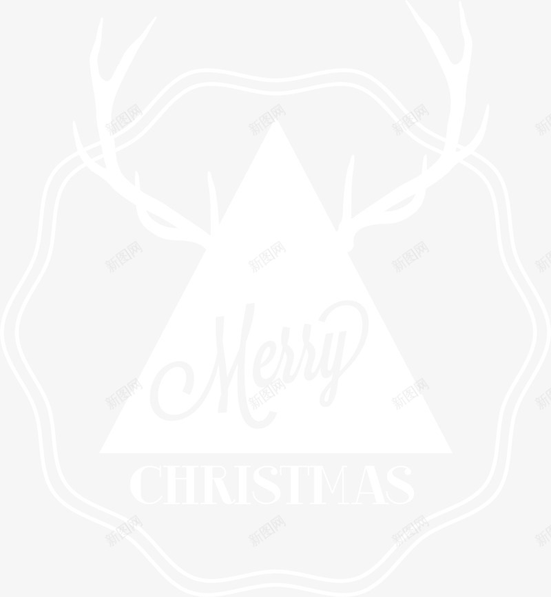 白色麋鹿圣诞节标签png免抠素材_88icon https://88icon.com Christma Christmas Merry merry 圣诞快乐 圣诞节 白色标签 驯鹿 麋鹿