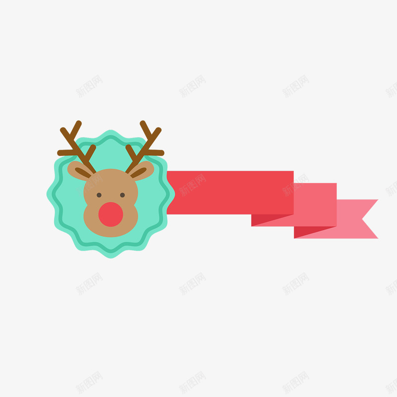 棕色麋鹿淘宝店铺吊旗png免抠素材_88icon https://88icon.com 动物 层次感 折叠 棕色 活动 淘宝店铺吊旗 麋鹿
