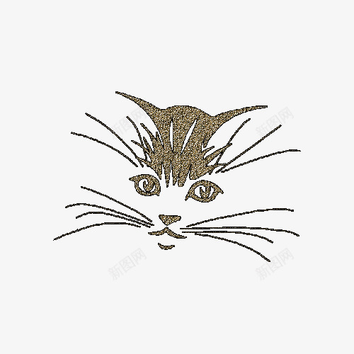 手绘线条猫png免抠素材_88icon https://88icon.com 咖啡色线条 手绘猫 猫 猫咪 线条