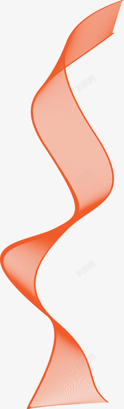 创新混合橙色波线矢量图素材