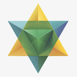 三角形拼接的六角星素材
