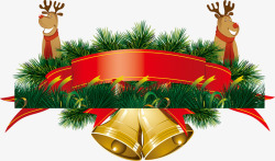 圣诞铃铛装饰麋鹿素材