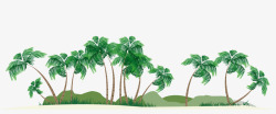 手绘椰树林手绘椰树林高清图片