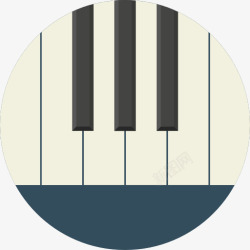 音乐合成器钢琴图标高清图片