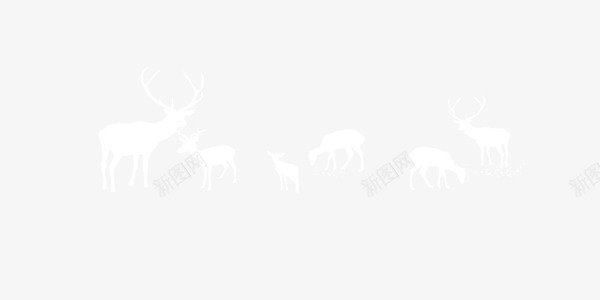 白色麋鹿剪影png免抠素材_88icon https://88icon.com 剪影 圣诞 白色 装饰 麋鹿