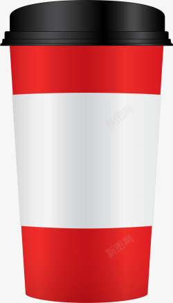 红白色杯子红白磨砂杯高清图片