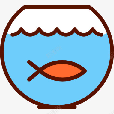 宠物粮食碗鱼缸图标图标