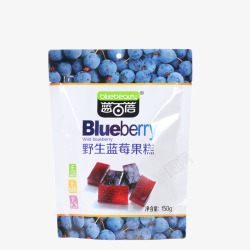蓝百蓓野生蓝莓果糕袋装素材