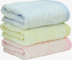纯色整齐折叠毛巾素材