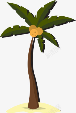 椰树图标矢量图图标
