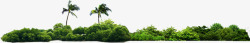 绿色海边美景椰树素材