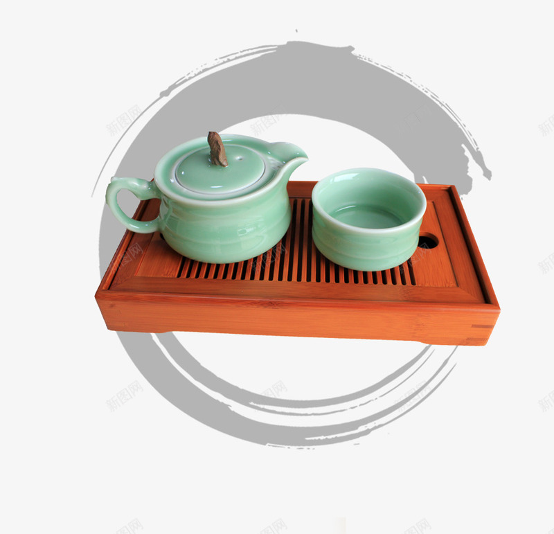 现代简约茶具png免抠素材_88icon https://88icon.com 墨 墨汁 简约 茶具