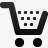 单篮子车电子商务店网上商店线框单图标图标