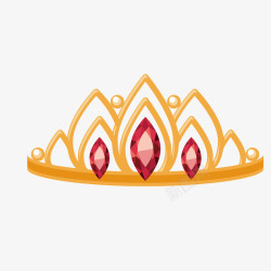 红宝石女王冠矢量图素材