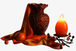 蜡烛与花瓶烛台素材