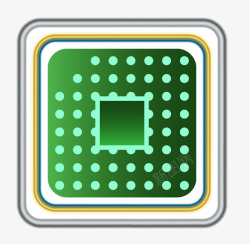 绿色智能化芯片矢量图素材