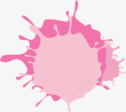 粉色水彩墨滴素材