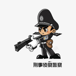 刑事侦查警察卡通警察高清图片