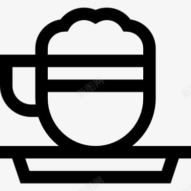 食物和饮料杯图标图标