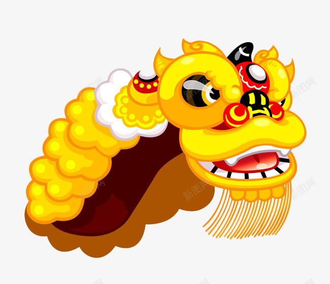 中国节日狮头psd免抠素材_88icon https://88icon.com 中国风 狮头 狮子 舞狮子 节日