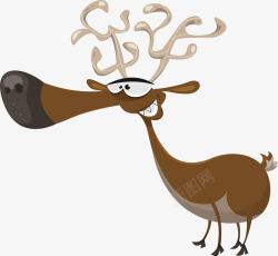 圣诞卡通创意麋鹿矢量图素材