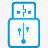 单USB坚持超级单蓝图标图标