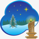 蜡烛圣诞节蜡烛图标图标