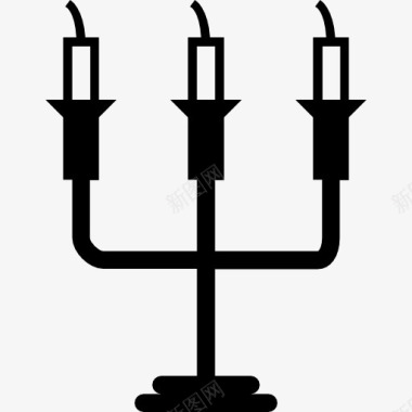 三根蜡烛烛台的客厅装饰图标图标