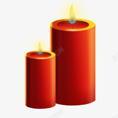 圣诞节元素蜡烛图标图标