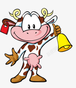 拿着铃铛拿着铃铛的奶牛高清图片