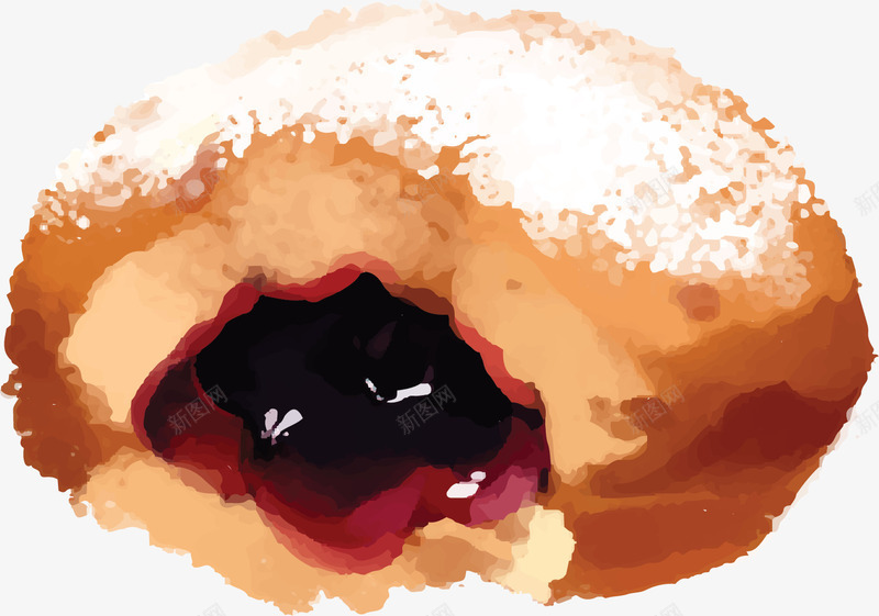 蓝莓果酱夹心面包矢量图ai免抠素材_88icon https://88icon.com 夹心面包 果酱夹心 矢量png 美味面包 蓝莓酱 面包 矢量图