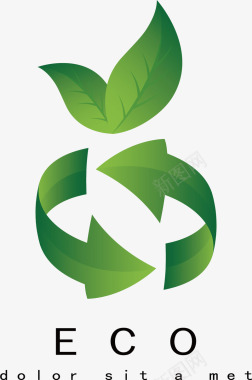 无毒标志叶子创新能源logo矢量图图标图标