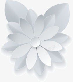 文艺风白色花朵素材